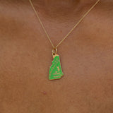 New Hampshire Enamel And 14k Gold Charm