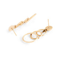 Circular Dangle 14k Gold Earrings