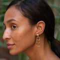 Circular Dangle 14k Gold Earrings