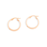 Italian 14k Rose Gold Hoop Earrings