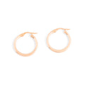 Italian 14k Rose Gold Hoop Earrings