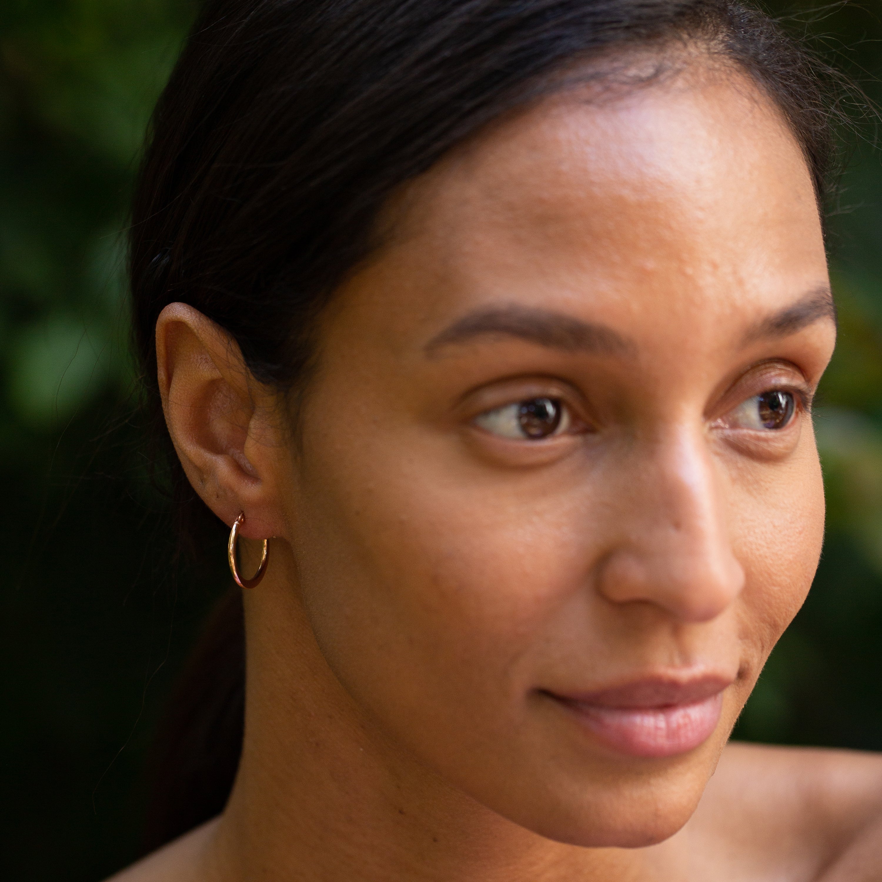 Italian 14k Rose Gold Hoop Earrings
