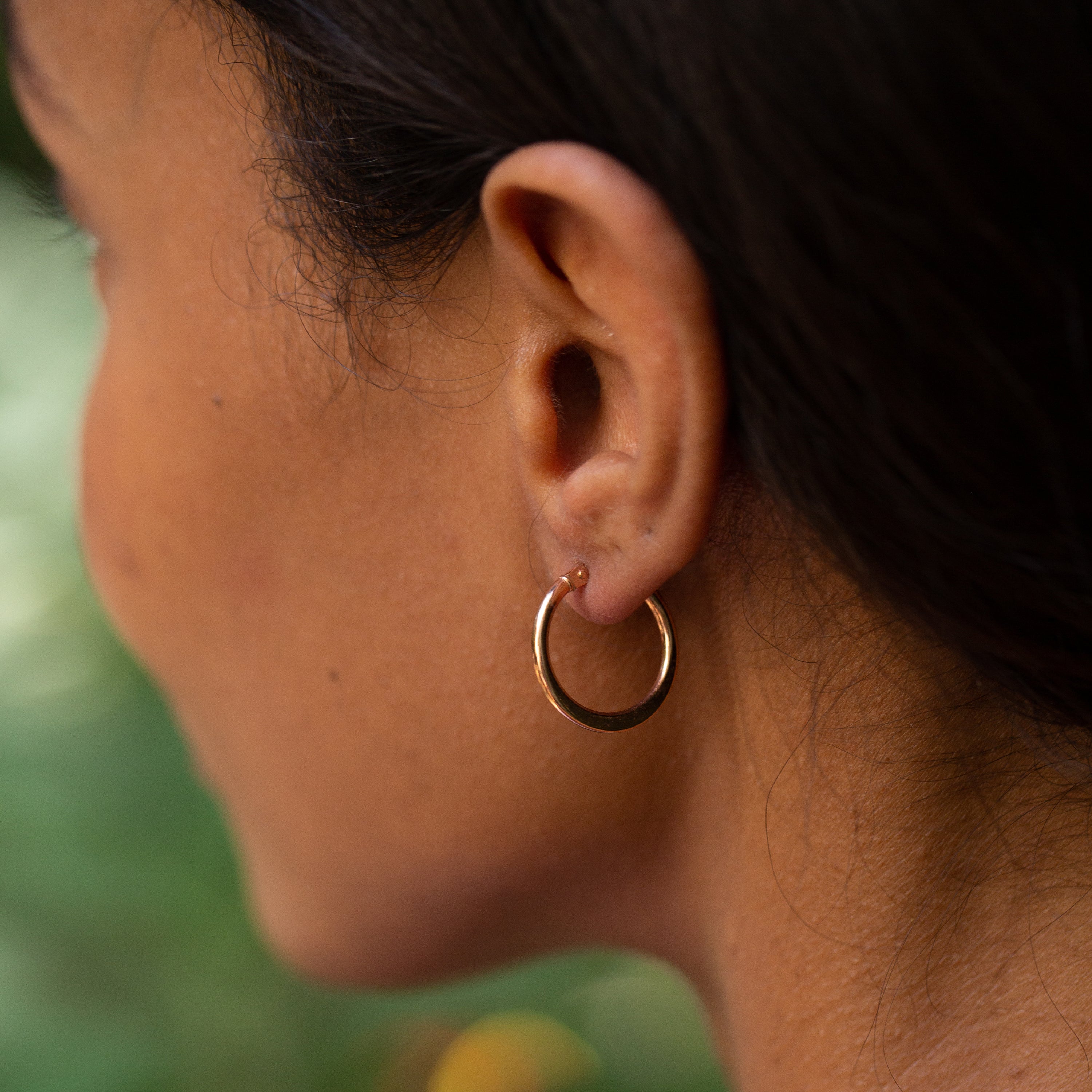 Italian 14k Rose Gold Hoop Earrings