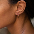 Italian 14k Rose Gold Hoop Earrings