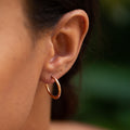 Italian 14k Rose Gold Hoop Earrings
