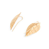 Leaf 14k Gold Drop Earrings