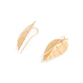 Leaf 14k Gold Drop Earrings