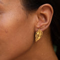 Leaf 14k Gold Drop Earrings