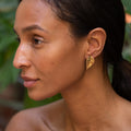 Leaf 14k Gold Drop Earrings