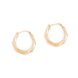Twisted 14k Gold Hoop Earrings