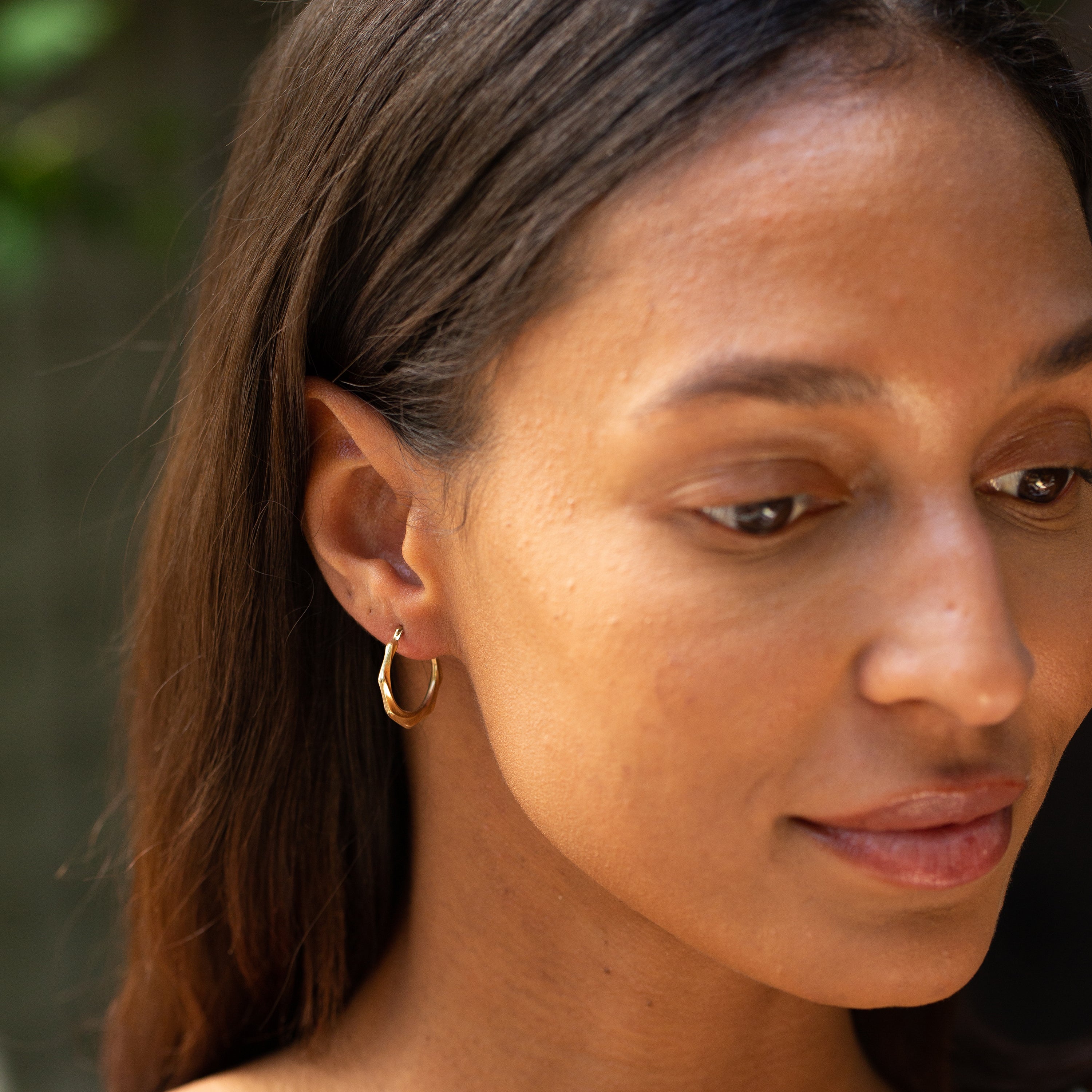 Twisted 14k Gold Hoop Earrings