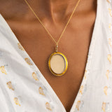 Victorian Seed Pearl and 12k Gold Locket