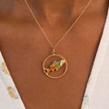Italian Pisces Fish 18K Gold And Enamel Zodiac Charm
