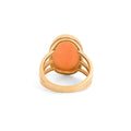 Angel Skin Coral and 14k Gold Ring