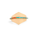 Ben Nighthorse Turquoise, Coral, and Agate 14k Gold Ring