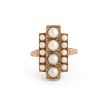 Grey Pearl and 10k Gold Ring
