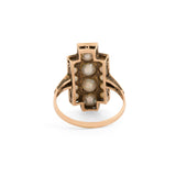 Grey Pearl and 10k Gold Ring