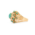 Turquoise, Diamond, and 14k Gold Cocktail Ring
