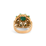 Turquoise, Diamond, and 14k Gold Cocktail Ring