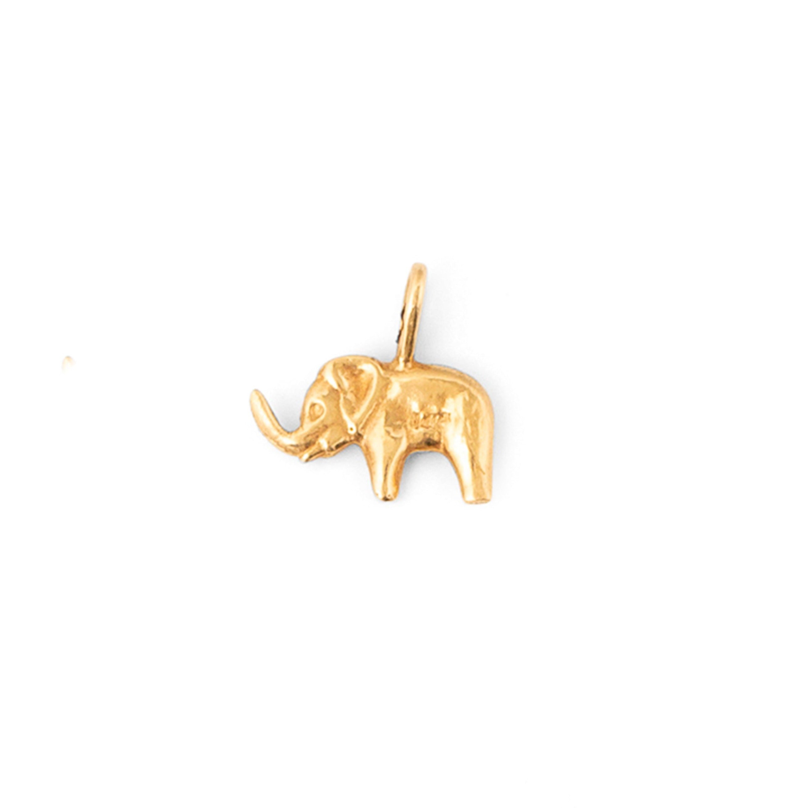 Elephant 14k Gold Charm