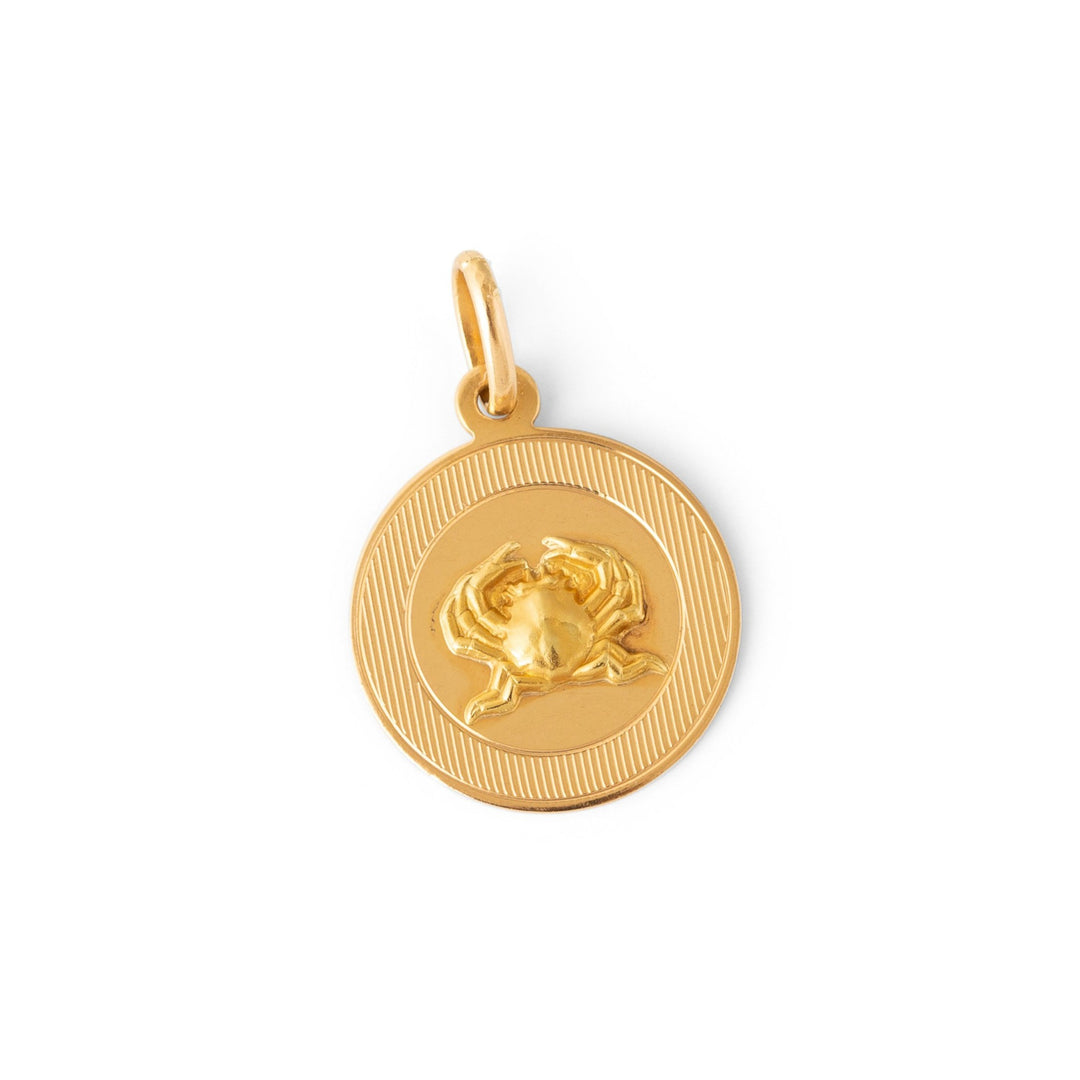 Italian Cancer 18k Gold Zodiac Charm