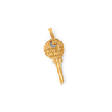 Italian 18k Gold Key Charm