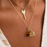 Italian 18k Gold Key Charm