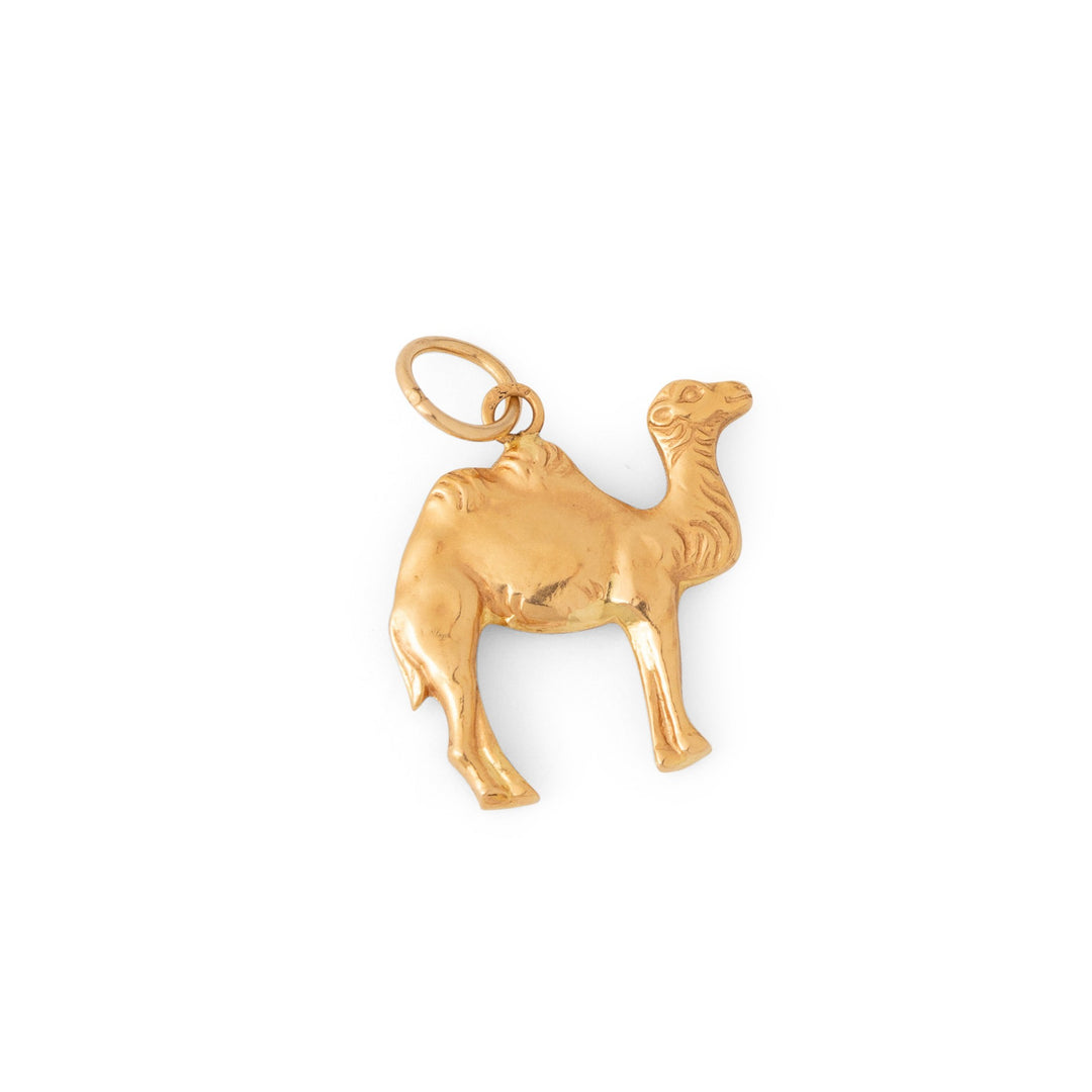 Double-Sided Camel 18k Gold Charm