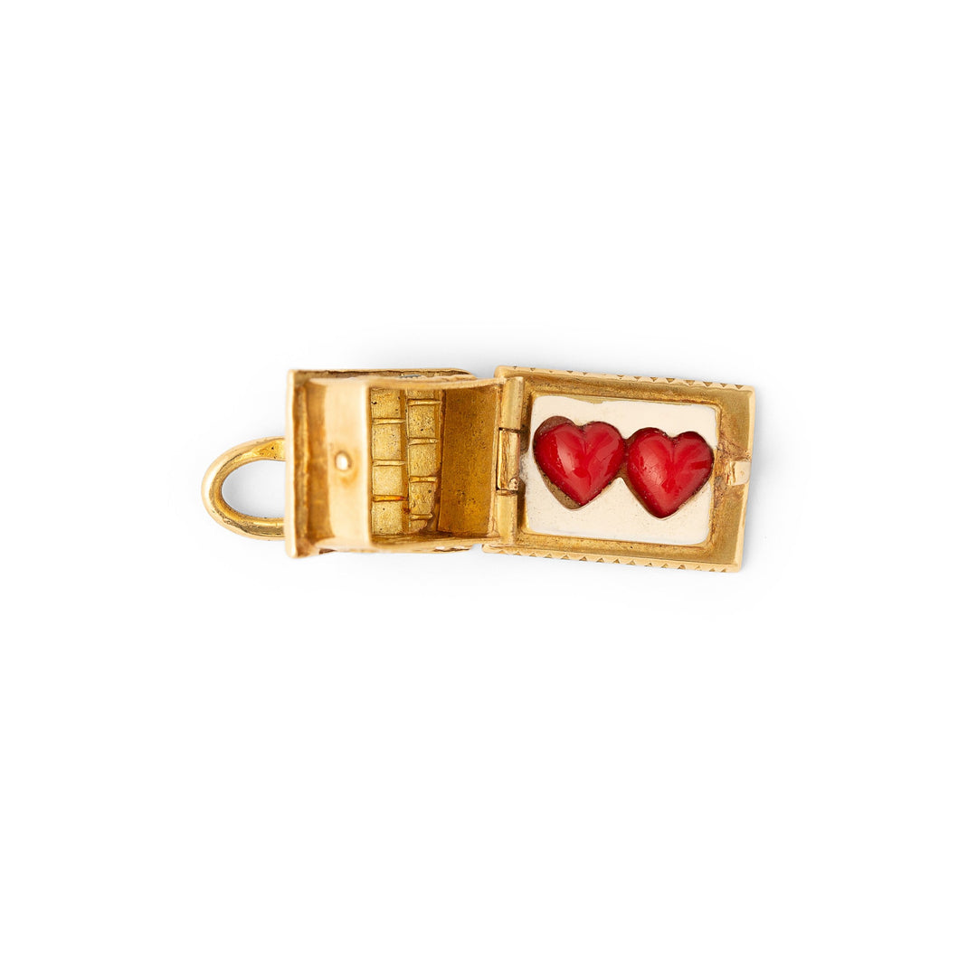 Movable Enamel and 18k Gold Love Shack Charm