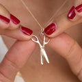 Movable Scissor 14k Gold Charm