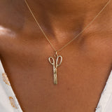 Movable Scissor 14k Gold Charm