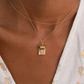 Austrian 14k Gold and Enamel Movable House Charm