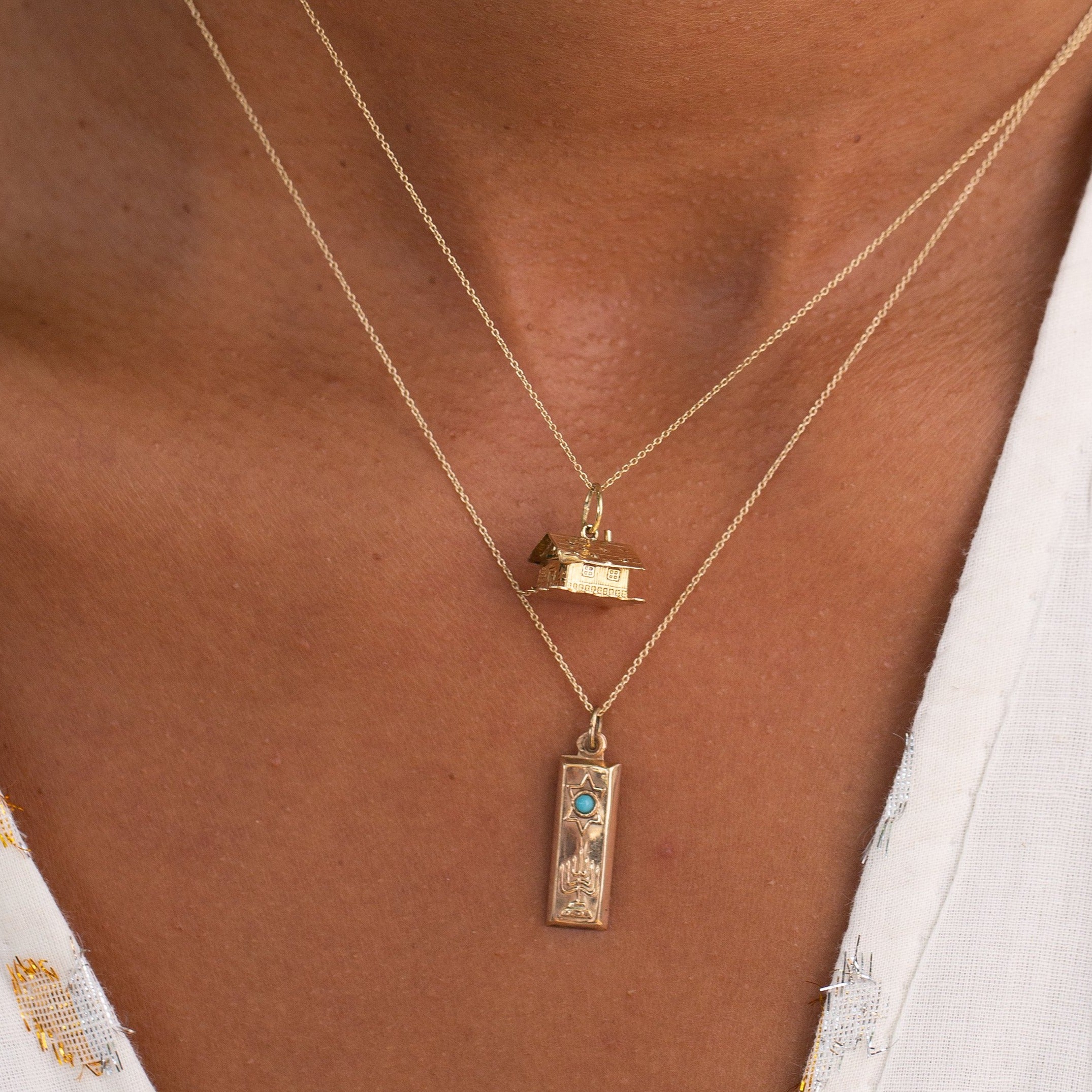 Mezuzah 14k Gold Charm