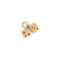 Petite 14k Gold Pair of Dice Charm