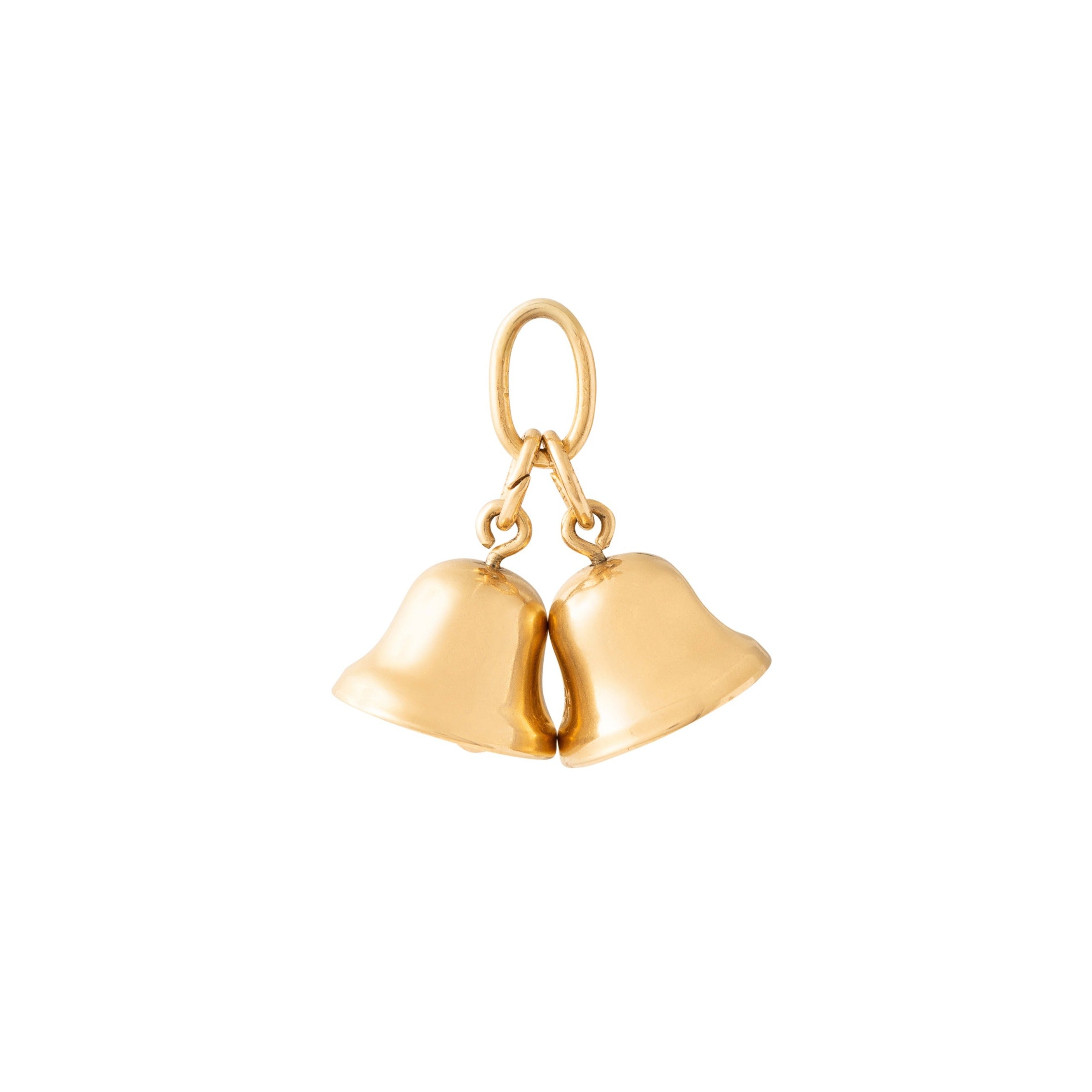 Double Bell 14k Gold Charm