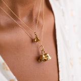 Triple Bell 14k Gold Charm