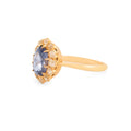 Victorian Sapphire, Old Mine Cut Diamond, And 18k Gold Cluster Ring