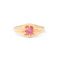 Ruby and 14k Gold Belcher Ring
