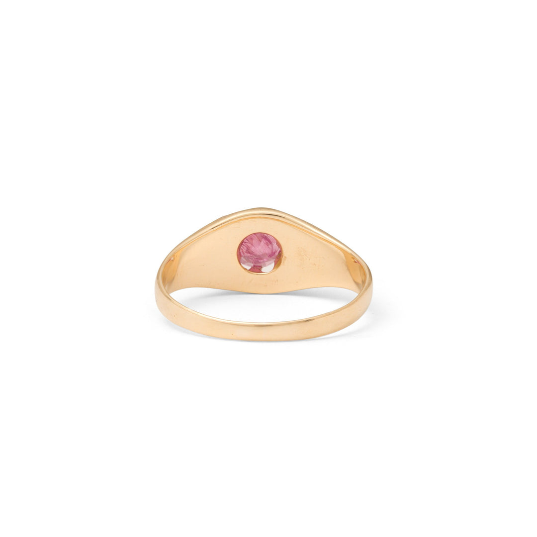 Ruby and 14k Gold Belcher Ring