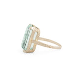 Aquamarine and 18k White Gold Ring