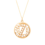 Pearl "Z" and 14k Yellow Gold Locket