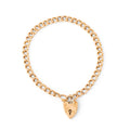 Victorian Heart Padlock and 9k Rose Gold Bracelet