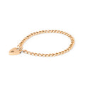 Victorian Heart Padlock and 9k Rose Gold Bracelet