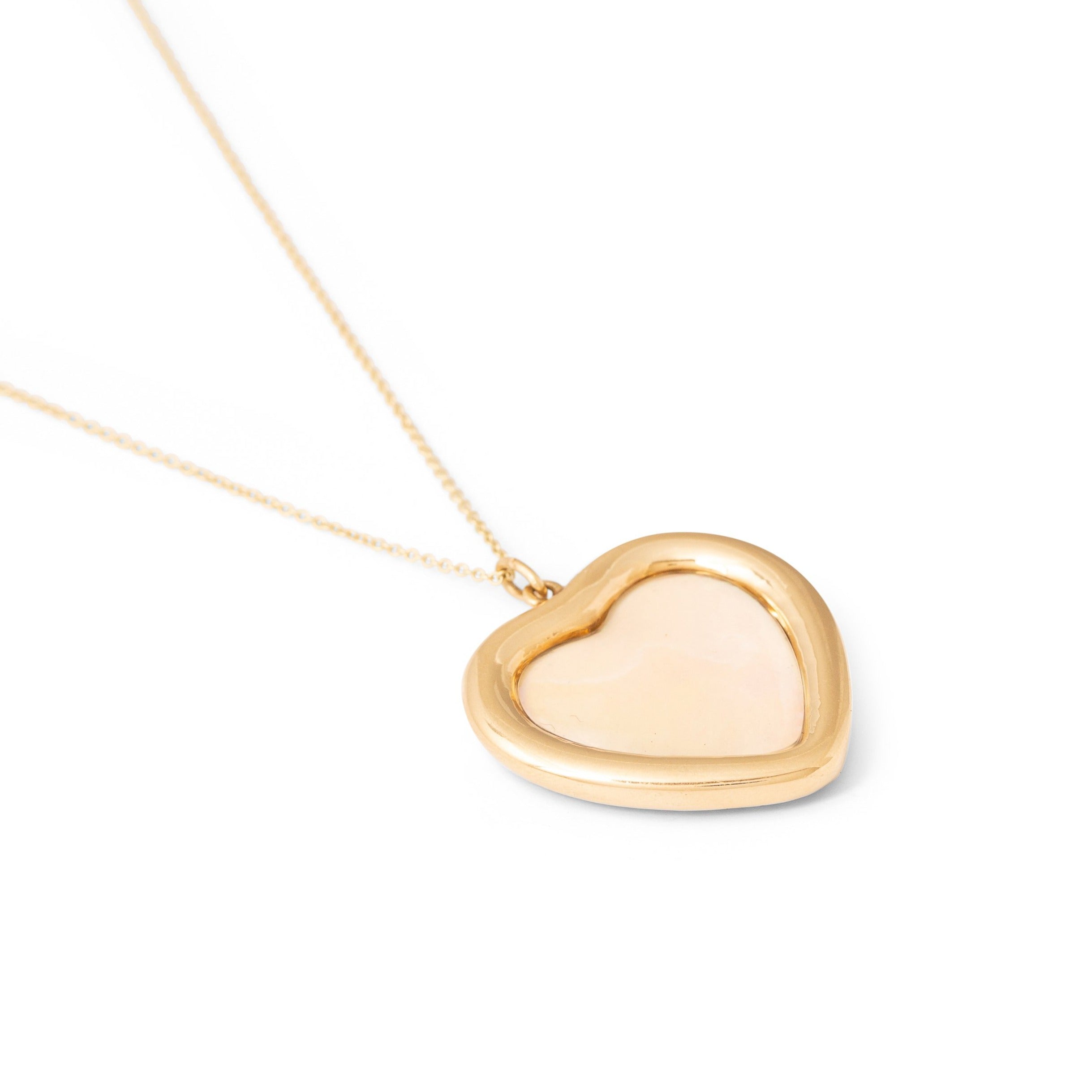 "My Sweet" Pearl and 14k Gold Heart Locket