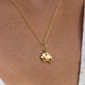 Italian 18k Gold Train Charm