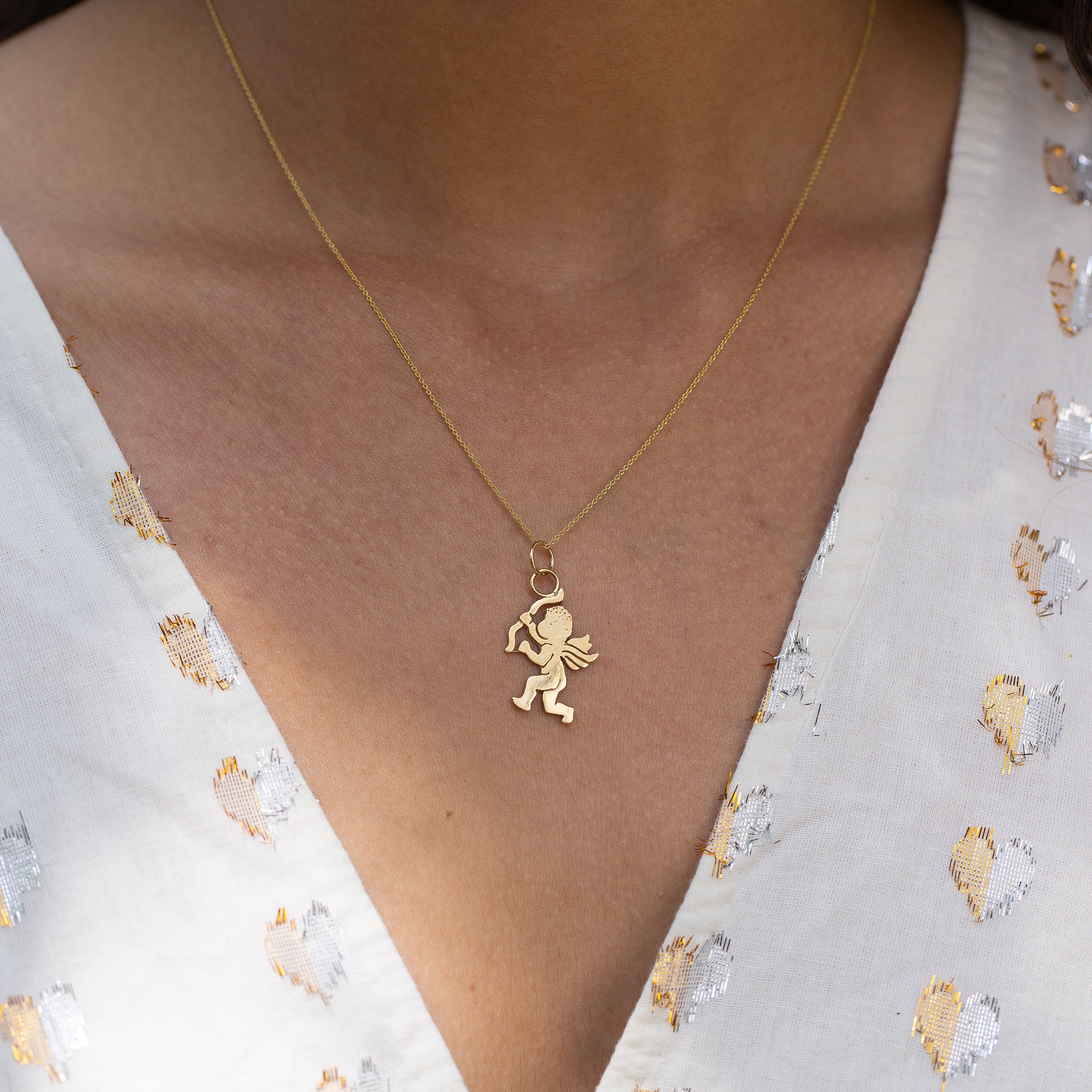 Cherub 14k Gold Charm