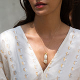 Mother of Pearl and 18k gold Figa Charm