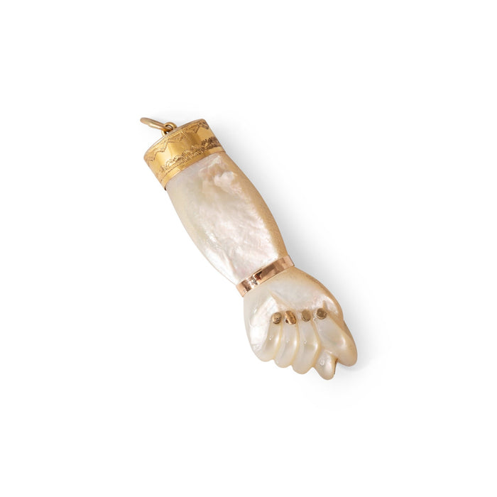 Mother of Pearl and 18k gold Figa Charm