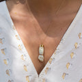 Mother of Pearl and 18k gold Figa Charm