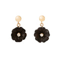 Victorian Onyx and Diamond 10k Gold Drop Earrings